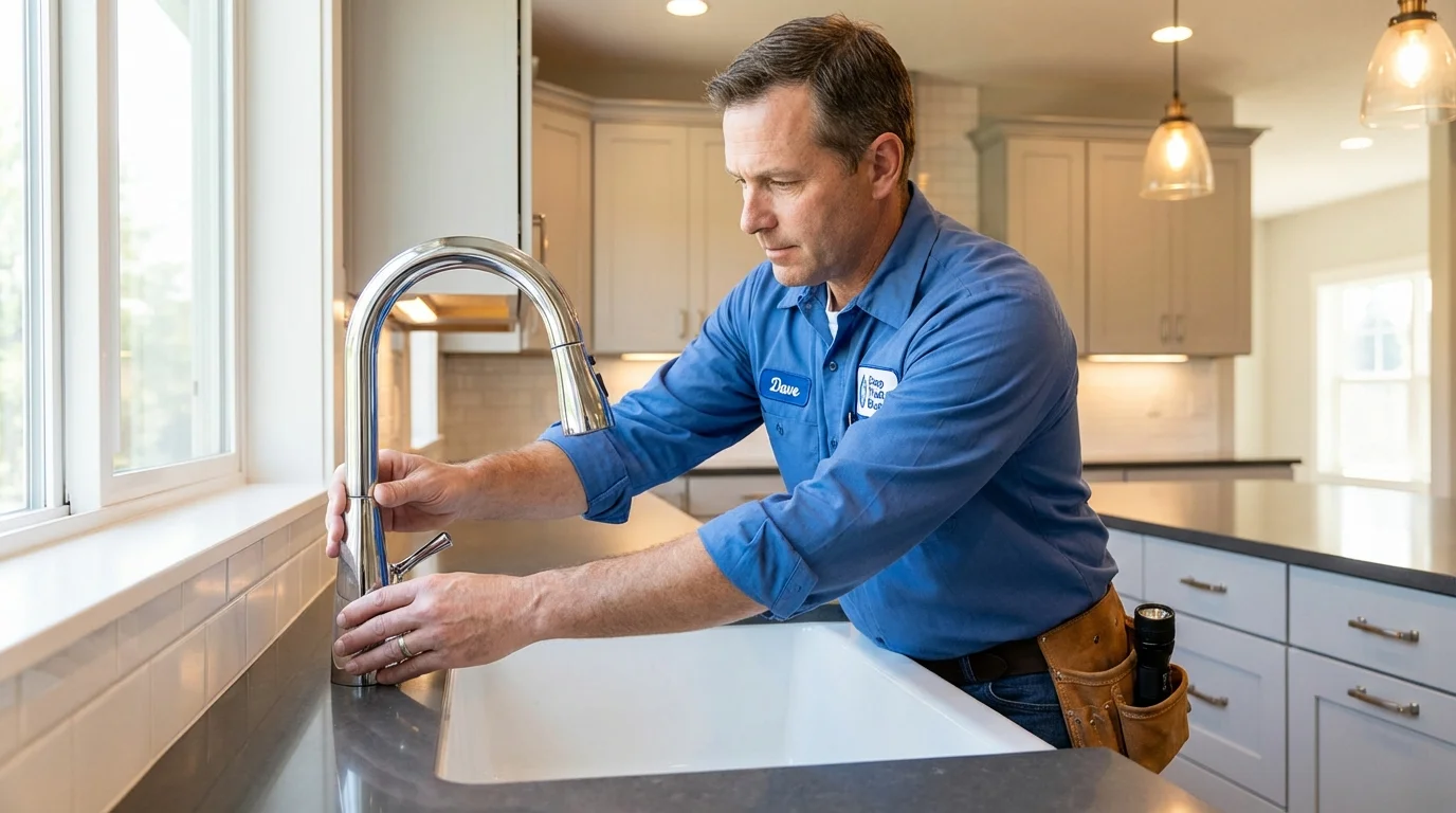 Kitchen faucet installation by Johns Plumbing LLC in Okolona