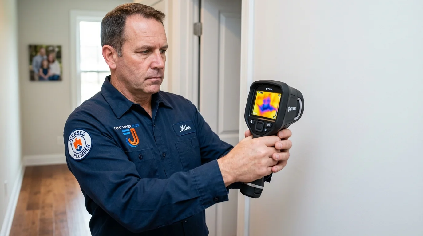 Thermal imaging leak detection by Johns Plumbing LLC in Okolona